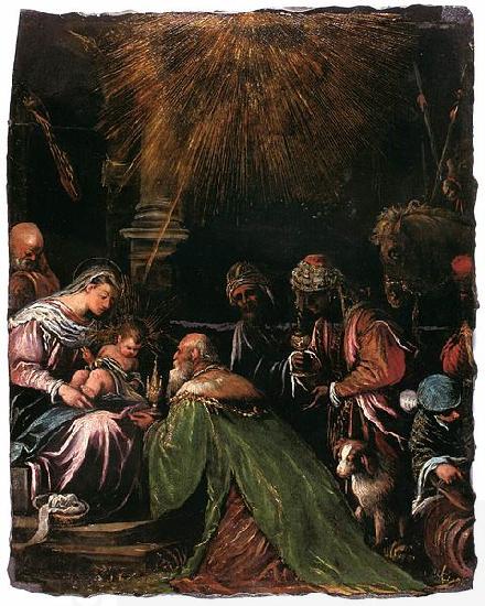 Follower of Jacopo da Ponte The Adoration of the Magi China oil painting art